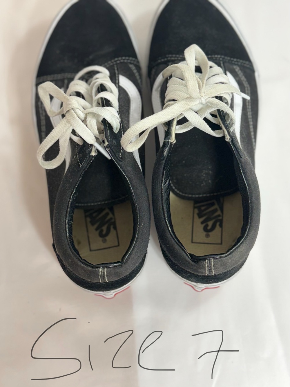 Vans Kids Black and White Low-Top Skate Sneakers